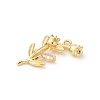 Brass Pave Clear Cubic Zirconia Pendants LS-KK-V016-02G-2