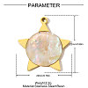 Natural Shell Pendants STAS-STAS-OY009-74G-2