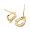 Brass Stud Earrings EJEW-B035-12KCG-2