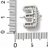Brass Micro Pave Cubic Zirconia Letter Links KK-I717-04E-P-3
