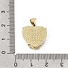 Brass Micro Pave Clear Cubic Zirconia Pendants CU-CBAF50C-01B-G02-3