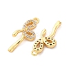 Brass Rhinestone Pendants KK-E793-16G-2