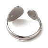 Non-Tarnish 304 Stainless Steel Open Cuff Ring RJEW-C068-05B-P-3