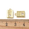 Rack Plating Brass Micro Pave Cubic Zirconia Pendants KK-P290-55G-3