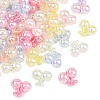 UV Plating Transparent Crackle Acrylic Beads MACR-K361-51-1