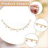 2Pcs Alloy Enamel Pink Bowknot Tassel 304 Stainless Steel Cable Chain Bag Decorative Chains AJEW-BBC0001-04-6