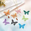 20Pcs 10 Colors Spray Painted 430 Stainless Steel Filigree Joiners Links STAS-UN0030-96-3