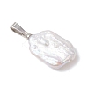 Natural Baroque Pearl Keshi Pearl Pendants PALLOY-JF05113-4