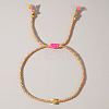 Mother's Day Adjustable Brass Bead Braided Bead Bracelets YE2550-5-1
