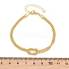 Brass Box Chain Knot 2-Strand Bracelets for Women KK-CBA68DA-17B-G-5