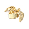 Brass Micro Pave Cubic Zirconia Openable Pendants LS-KK-Z143-04G-03-2