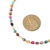 4MM Dyed Faceted Round Natural Agate Beaded Necklaces NJEW-JN05692-3