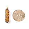 Natural & Synthetic Mixed Stone Double Terminal Pointed Pendants PALLOY-JF01743-01-3