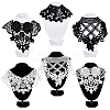 6Pcs 6 Style Milk Silk Embroidered Floral Lace Collar DIY-GF0005-42-1