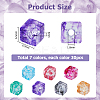 210Pcs 7 Colors Transparent Crackle Glass Beads EGLA-HS0001-04-2