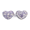Heart Shaped Polymer Clay Rhinestone Beads CLAY-NH0002-01D-1