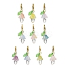 Mushroon Glass & Acrylic Pendant Decorations HJEW-JM02497-1