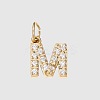 Stainless Steel Cubic Zirconia Pendants with Jump Rings X-FIND-PW0024-08M-1