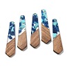 Resin and Walnut Pendants FIND-R051-06B-1