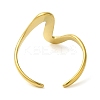 Wave 304 Stainless Steel Open Cuff Rings for Women LS-RJEW-Z043-01F-3