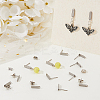 60Pcs 201 Stainless Steel Stud Earring Findings with Hole FIND-DC0006-59-5