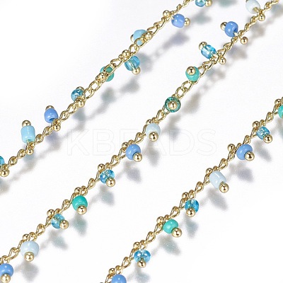 3.28 Feet Handmade Seed Beaded Chains X-CHC-N016-06C-1