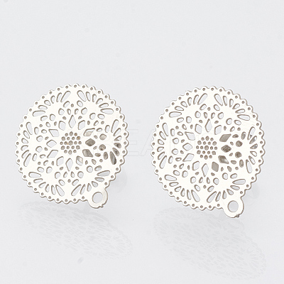Non-Tarnish 304 Stainless Steel Stud Earring Findings X-STAS-S079-31B-1