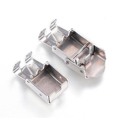 Tarnish Resistant 201 Stainless Steel Watch Band Clasps STAS-D159-06-1