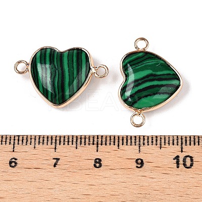 Synthetic Malachite Love Heart Pendants G-T138-205B-G-1