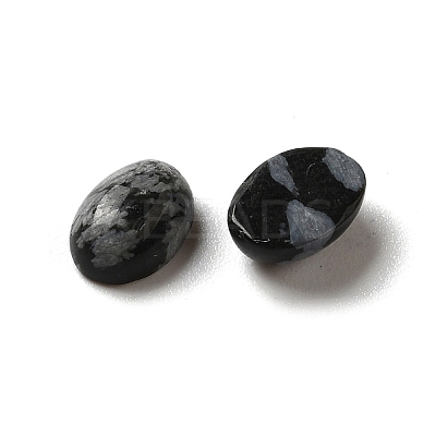 Natural Snowflake Obsidian Cabochons G-F605E-16B-1
