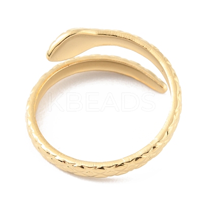 304 Stainless Steel Snake Open Cuff Rings RJEW-D002-21G-1