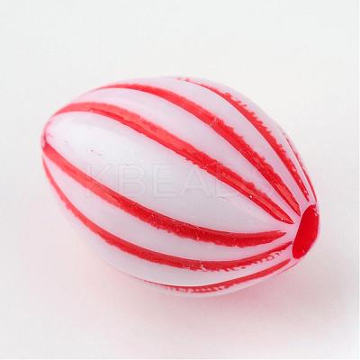 Craft Style Acrylic Corrugated Beads SACR-S838-M-1