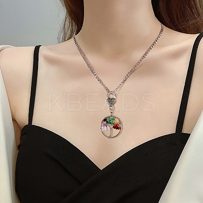 Natural/Synthetic Mixed Stone Pendant Decoration Sets HJEW-SW00005-1