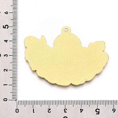 Rack Plating Alloy Enamel Big Pendants ENAM-N056-395C-G-1
