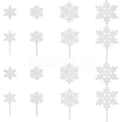 8 Sets 2 Style Acrylic Mirror Cake Toppers DIY-FH0004-90B-1