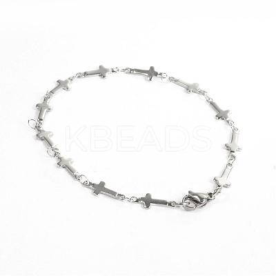 Tarnish Resistant 304 Stainless Steel Bracelets BJEW-D418-03-1