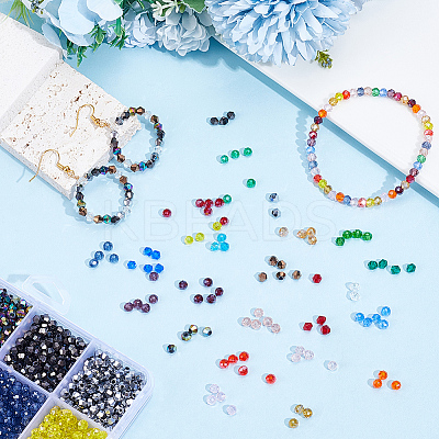 3000Pcs 24 Colors Transparent Electroplate Glass Beads EGLA-PA0001-29C-1