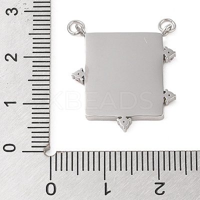Stainless Steel Micro Pave Colorful Cubic Zirconia Pendants STAS-S121-01A-P-1