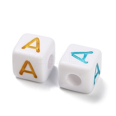 Opaque Acrylic Beads X-OACR-I022-01A-1