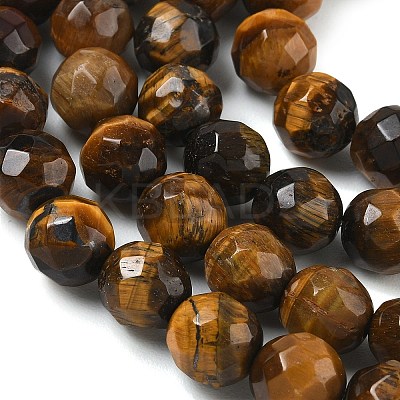 Natural Tiger Eye Beads Strands GG-CBA12F1-A02-10MM-1