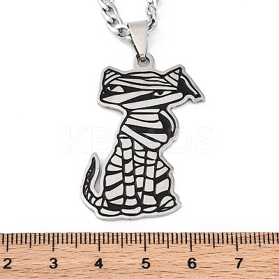 201 Stainless Steel Pendant Necklaces LS-NJEW-C066-02P-1