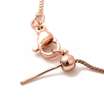 Rack Plating Brass Box Chain Adjustable Slider Bracelets Making for Women BJEW-G735-10RG-1