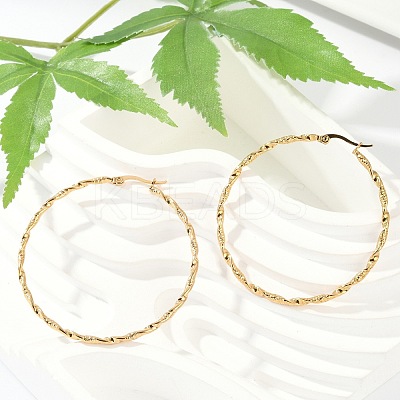 201 Stainless Steel Hoop Earrings LS-EJEW-Q026-16G-D-1