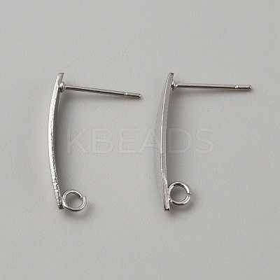 Brass Stud Earring Findings FIND-WH0110-705-1