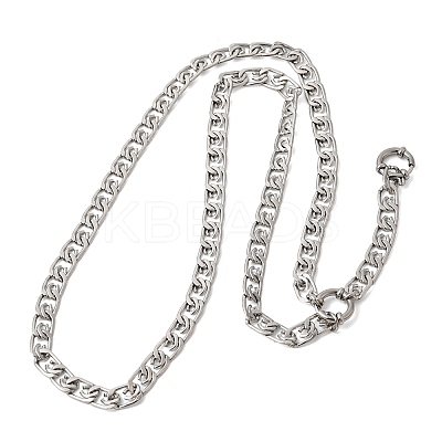 6.5MM 201 Stainless Steel Lumachina Chain Necklaces for Unisex NJEW-K302-07P-1
