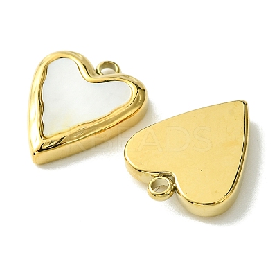 Ion Plating(IP) 304 Stainless Steel Pave Shell Pendants FIND-Z028-28G-1
