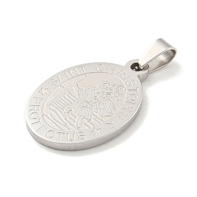 Non-Tarnish 304 Stainless Steel Pendants STAS-C102-09A-P-1