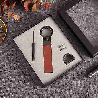 Genuine Leather Car Key Keychain JX273A-1