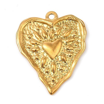 304 Stainless Steel Pendants STAS-K260-09G-1