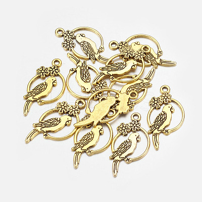 Alloy Tropical Parrot Pendants LS-EA10187Y-1